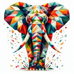 Obraz premium Geometric Mosaic Elephant 