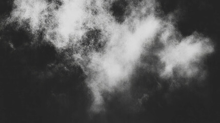 Obraz premium Abstract texture of mist and dust in black and white for creative design