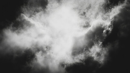 Obraz premium Dramatic storm texture with dust and clouds in black and white for atmospheric design
