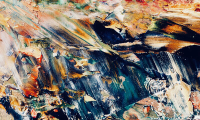 Abstract art background . Hand painting artwork on canvas .
