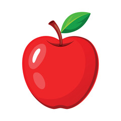 Red apple illustration. Apple Clip art