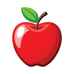 Red apple illustration. Apple Clip art