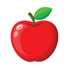 Red apple illustration. Apple Clip art