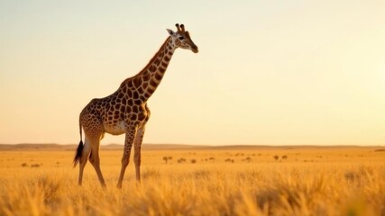 tall giraffe in the desert