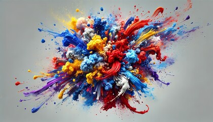 A dynamic abstract background wallpaper featuring vivid colors and expressive paint-like textures