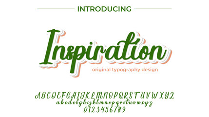 Inspiration Font Stylish brush painted an uppercase vector letters, alphabet, typeface