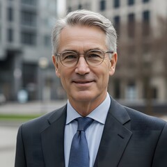 Naklejka premium portrait of senior businessman