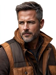 Portrait of a Man with Sun Kissed Skin Warm Lighting and Summer Vibes