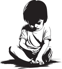 boy sitting on the floor