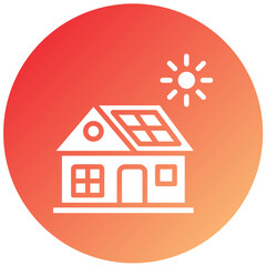 Vector Design Solar House Icon Style