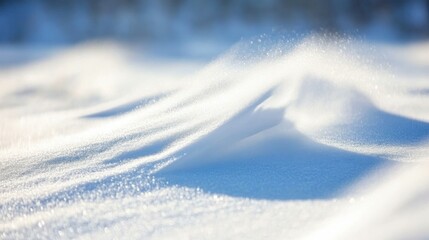 Gentle Snow Dunes in Soft Winter Light on a Serene Landscape