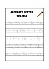 Help your child master the English Alphabet with this fun and engaging A to Z Tracing Worksheet! This printable worksheet is designed for preschoolers, kindergarten learners, and early education stude