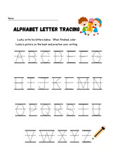 Help your child master the English Alphabet with this fun and engaging A to Z Tracing Worksheet! This printable worksheet is designed for preschoolers, kindergarten learners, and early education stude