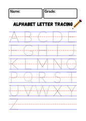 Help your child master the English Alphabet with this fun and engaging A to Z Tracing Worksheet! This printable worksheet is designed for preschoolers, kindergarten learners, and early education stude