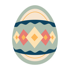 Decorative Easter eggs featuring geometric, floral, and rainbow design