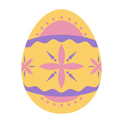 Decorative Easter eggs featuring geometric, floral, and rainbow design
