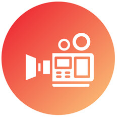 Vector Design Video Camera Icon Style