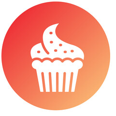 Vector Design Cupcake Icon Style