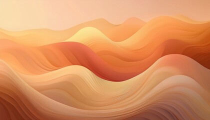 Fototapeta premium Soft gradient waves blending seamlessly, dreamy and smooth, muted color hue