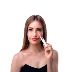 Naklejka premium Lip liner isolate with white background.white background.-319.png