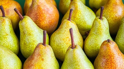 green to yellow gradient with a close-up of a pear's smooth surface, showing the delicate texture and organic color flow from top to bottom. [Gradient Color]:[Fruit] pear, gradient, green, yellow, 