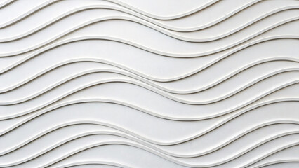 Obraz premium White wavy abstract pattern background with 3D texture