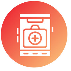 Obraz premium Vector Design Mobile Medical Icon Style