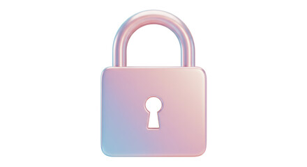 Isolated Pastel Padlock