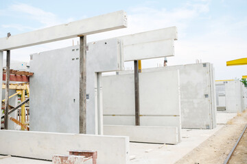 Precast concrete wall factory, Precast concrete wall.