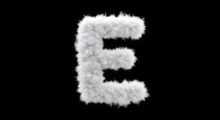 Fluffy Cloud Letter E: A Soft and Dreamy Alphabet