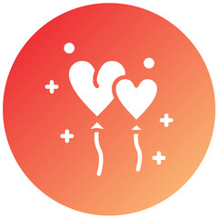 Heart Balloon Vector Design Icon Style