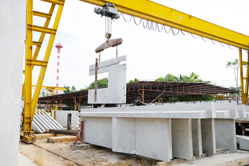 Precast concrete wall factory, Precast concrete wall.