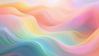 Obraz premium Soft gradient waves blending seamlessly, dreamy and smooth, muted color hue