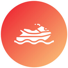 Vector Design Jet Ski Icon Style