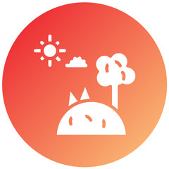 Vector Design Island Icon Style