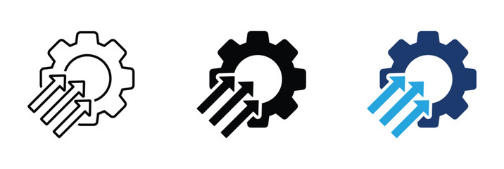 Operational excellence vector icons collection. Operational excellence icon design