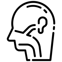otorhinolaryngology vector outline icon