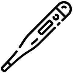 thermometer vector outline icon