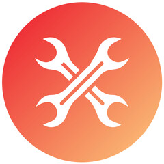 Vector Design Wrench Icon Style