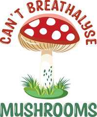 Unique Mushroom T-Shirt Design ,Fungi Inspired Art Tee