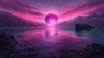 Cosmic space image, poster design element for websites