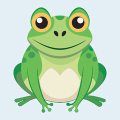 Obraz premium Frog colour vector-style illustration art.