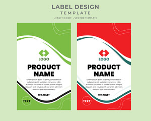 Easy to editable vector creative custom product label design template