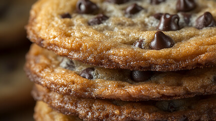 close up of chocolate chips 