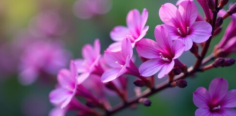Vibrant purple Erica blossoms, close-up detail , blossom, garden, purple