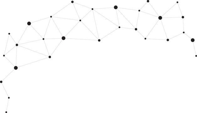 Abstract design of connected dots network