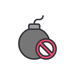 Antivirus colored icons, minimalist vector illustration ,simple transparent graphic element .Isolated on white background