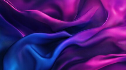 Obraz premium Vibrant Silk Fabric Textile with Smooth Waves of Color Transition