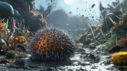 Underwater Wonders: A Spiny Sea Creature's Realm