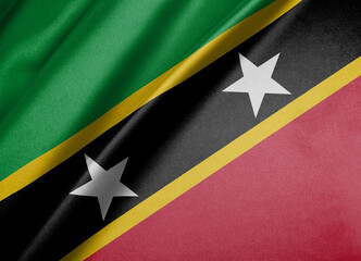 National flag of Saint Kitts and Nevis High resolution